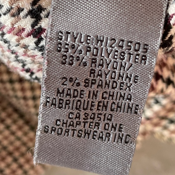 Cute vintage/wool look plaid pant with elastic waist - Picture 7 of 7